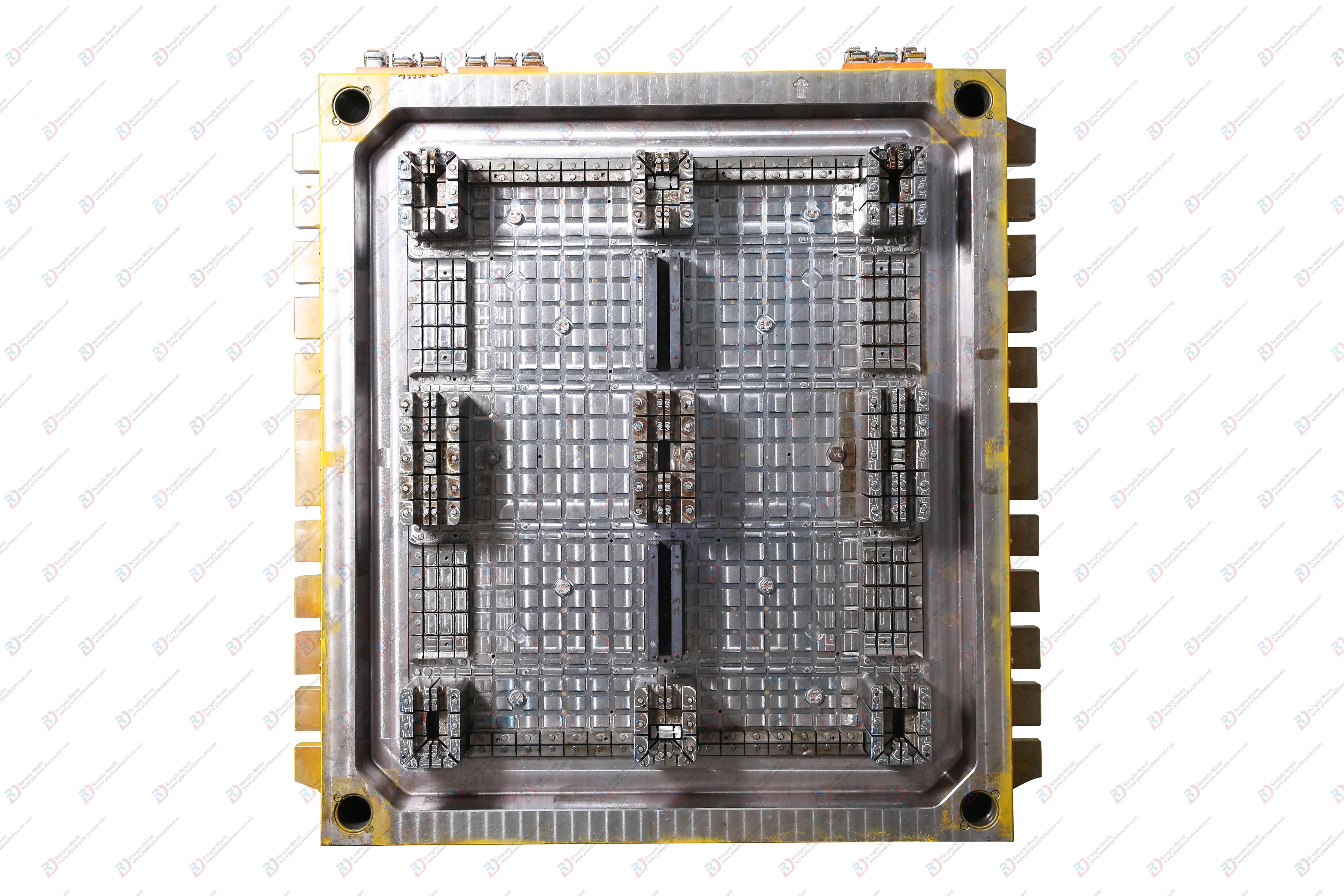 1100*1100*150mm plastic injection logistics skid pallet mold 