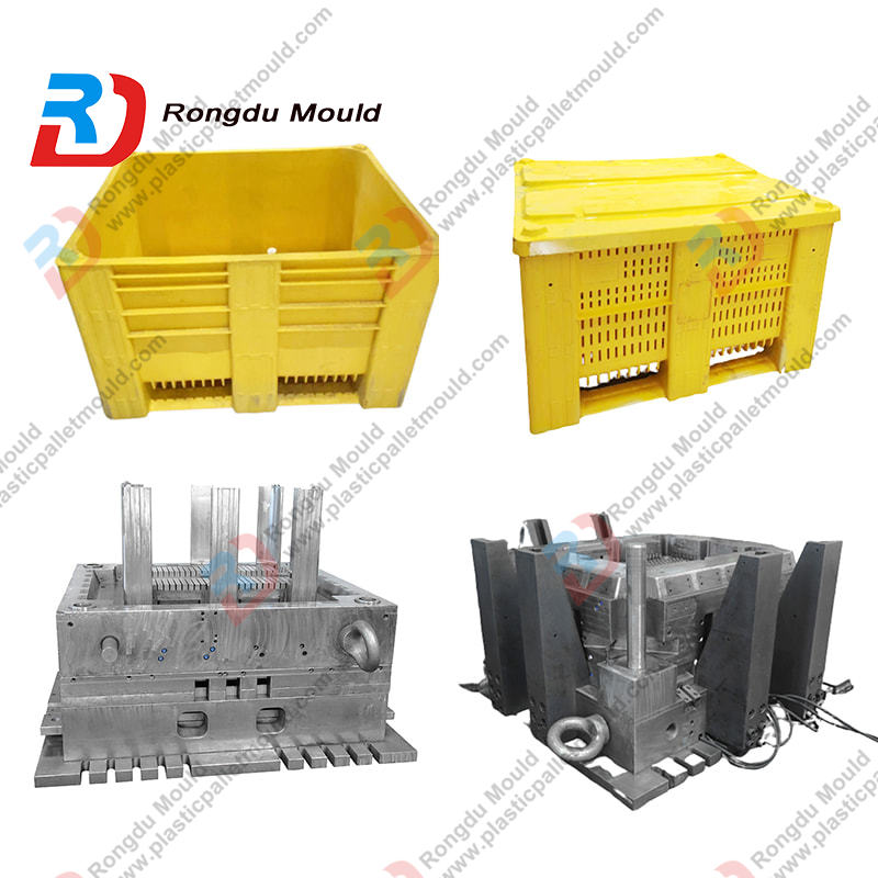 1200x1000x700mm logistics transportation storage plastic container turnover box pallet mold  