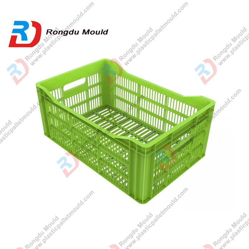 High Precision Light Plastic Injection Net Vegetable Crate Container Turnover Box Mold